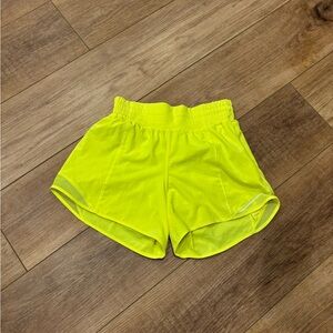 Lululemon 2.5 inch hottie hot high rise shorts.